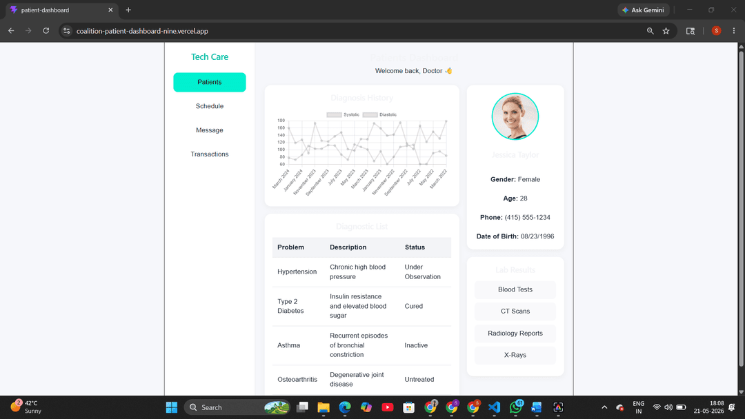 Coalition Patient Dashboard